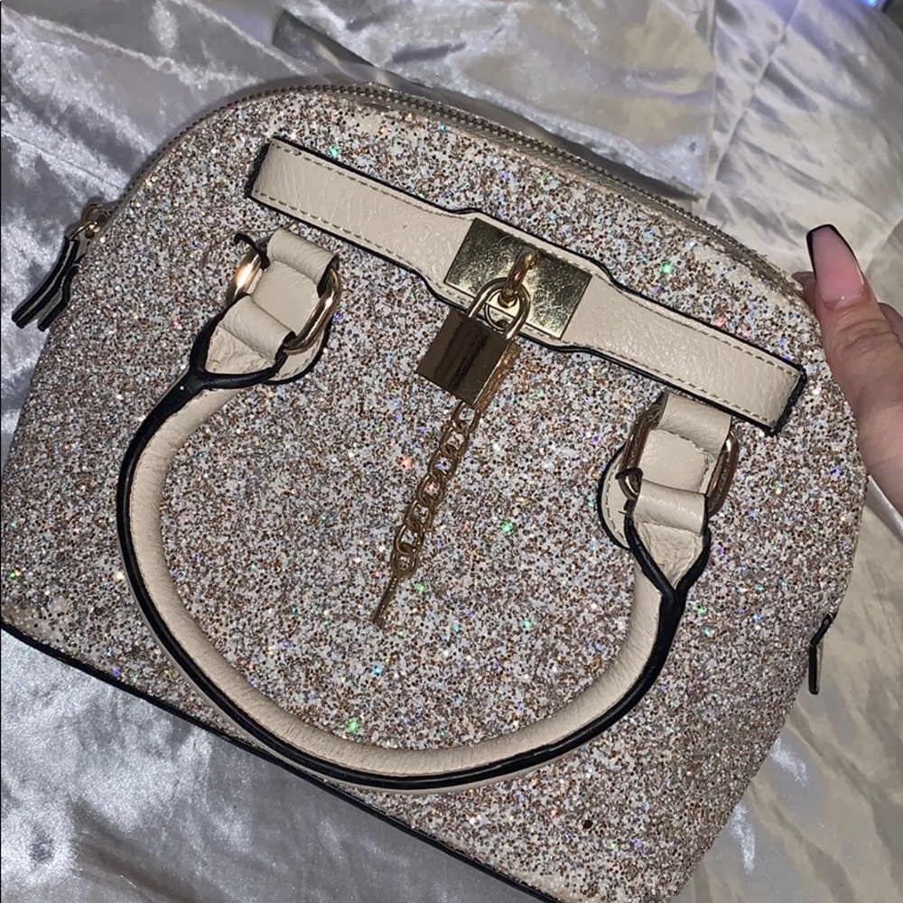 White Glitter Aldo Mini Purse